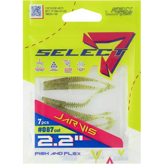 Силікон Select Jarvis 2.2" #087 (7шт/уп), Довжина силікону: 2.2" (5.7 см), Колір силікону: 87, фото , изображение 2